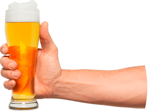 Cerveja na mão